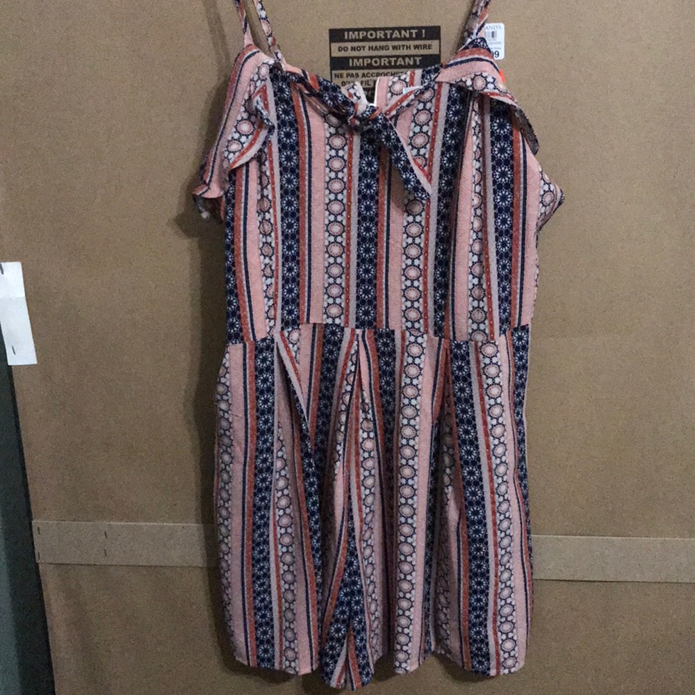 Printed spaghetti strap romper